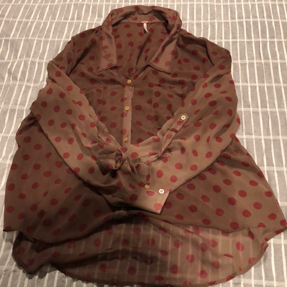 Free People Polka Dot blouse